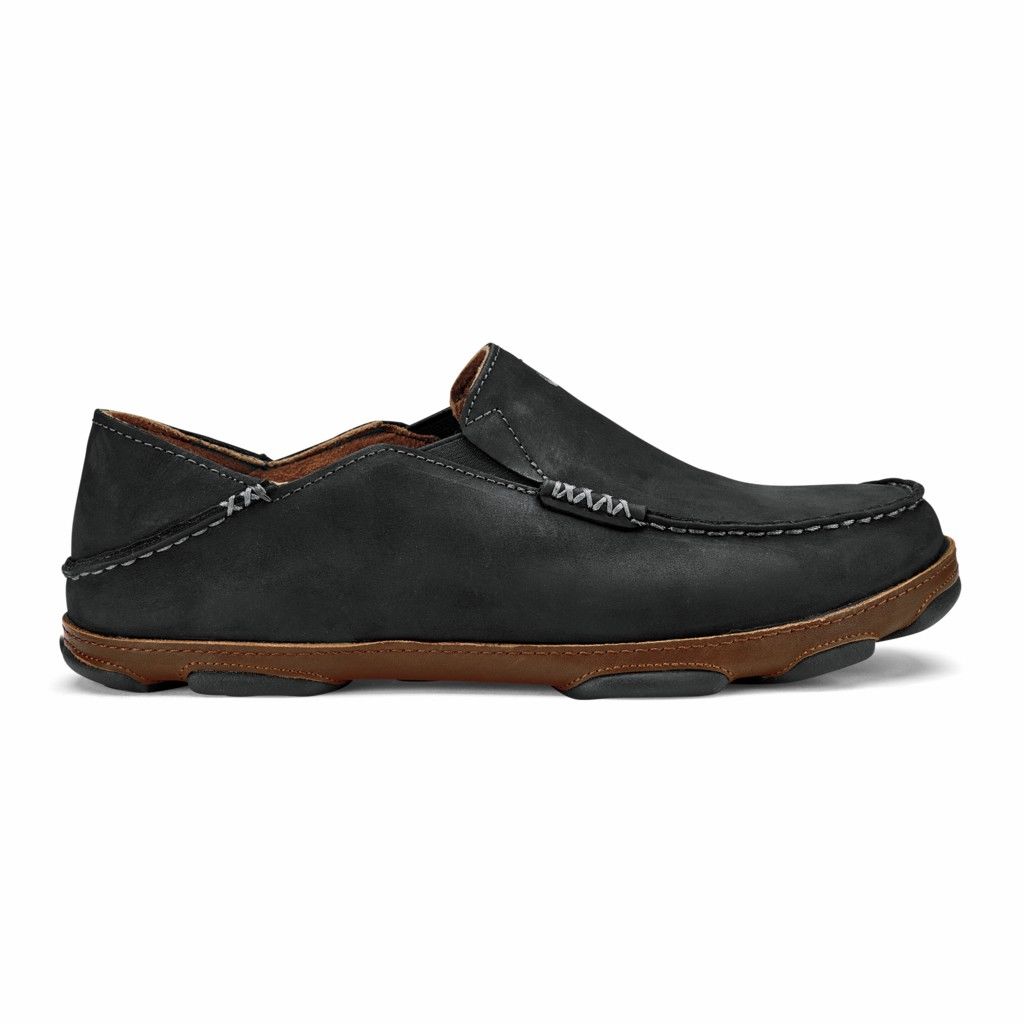 Zapatos Olukai Moloā - Zapatos Hombre Negros 20302-954